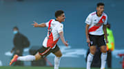 River Plate v Boca Juniors - Torneo Liga Profesional 2021 - Julián Álvarez celebra su golazo.