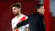 River Plate v Palmeiras - Copa CONMEBOL Libertadores 2020 - Gonzalo Montiel, consolado por Gallardo.