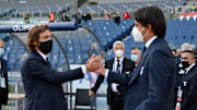 Andrea Pirlo e Simone Inzaghi, prima della sfida di campionato tra Lazio e Juve di qualche mese fa