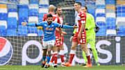 La gioia di Insigne dopo un gol alla Fiorentina 