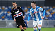 Zielinski in azione contro la Samp 
