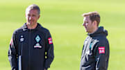 Grübeln über den zu erwartenden Umbruch: Manager Baumann (l.) und Coach Kohfeldt (r.)