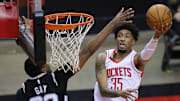 Christian Wood está promediando 22 puntos, 10 rebotes y 1.5 bloqueos por juego con los Rockets