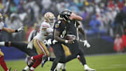 Lamar Jackson en el partido ante San Francisco 49ers 