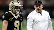 New Orleans Saints quarterback Drew Brees and head coach Sean Payton