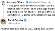 Todd Frazier went after Anthony DiComo on Twitter on Thursday