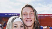 Clemson QB Trevor Lawrence Meets Female Doppelganger Bella Martina