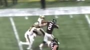Saints rookie Shy Tuttle stiff-arms Falcons QB Matt Ryan on Thanksgiving night