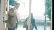 Ron Rivera leaves the Panthers facility for the final time
