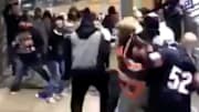 Cowboys and Bears fans brawling after Thursday Night Football.