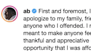 Antonio Brown apologized for his behavior over the last few months on Instagram