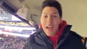 Brittany Matthews records boyfriend Patrick Mahomes' game against the New England Patriots
