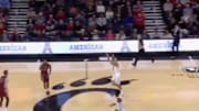 Jarron Cumberland throws up a half court shot with 4 seconds left in the game.