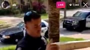 Police showed up to Antonio Brown's home on Saturday, and he posted video of it on Instagram Live. 