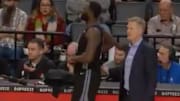 Draymond Green appeared to unleash some profanities at a heckling Portland Trail Blazers fan. 