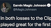 Magic Johnson tweets after the Los Angeles Lakers' loss to the Los Angeles Clippers