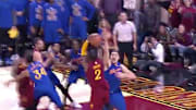 Kyrie Irving drills shot over Klay Thompson on Christmas in 2016