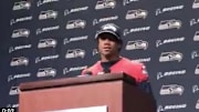 Seattle Seahawks quarterback Russell Wilson is happy to have Marshawn Lynch back