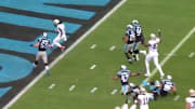 New Orleans Saints running back Alvin Kamara rushes in for a touchdown 