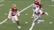 Dak Prescott uncorked a monstrous stiff arm on a Redskins defender. 