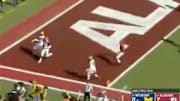 Michigan QB Shea Patterson hit Nick Eubanks for a touchdown to even things up against Alabama. 