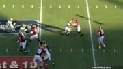 Alabama QB Mac Jones dropping back to pass in the Citrus Bowl.