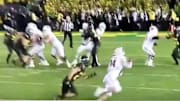 Wisconsin Badgers tight end Jake Ferguson during offensive pass interference call