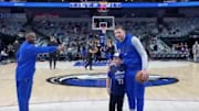 One Dallas Mavericks fan got the surprise of his life when he was brought out to meet Luka Doncic