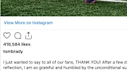New England Patriots QB Tom Brady's Instagram...farewell?