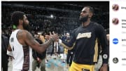 LeBron James showing some social media love to Kyrie Irving after Lakers defeat Nets.