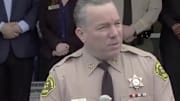 LA County Sheriff Alex Villanueva makes a public statement following the Calabasas helicopter crash