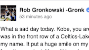 Rob Gronkowski's tribute to Kobe Bryant
