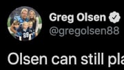 Greg Olsen is having fun in the wake of his departure from the Panthers.