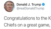 President Trump congratulates the state of Kansas for the Chiefs victory
