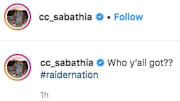 Former New York Yankees star CC Sabathia shared a NSFW post about his Super Bowl rooting interests.