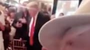 President Donald Trump was not standing at attention during the Super Bowl national anthem.