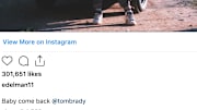 Julian Edelman's Tom Brady Instagram