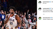 Philadelphia 76ers star Joel Embiid was seemingly recruited by Jimmy Butler in an Instagram post.