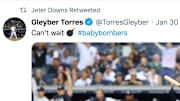 Jeter Downs was just traded to the Red Sox but his Twitter account indicates he's a Yankees fan.