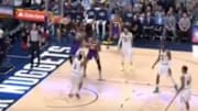 Los Angeles Lakers star LeBron James posterizes Denver Nuggets forward Torrey Craig