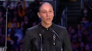 WNBA star Diana Taurasi praised Gigi Bryant while taking a jab at LeBron James at memorial Monday.