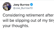 Joe Burrow tweets response to NFL Combine hand measurement 