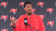Jameis Winston gave a head-scratcher of a response regarding 'glass half full' mentality.