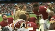 Dwayne Haskins pleads for Redskins o-line to step up on Sunday, and they looked disinterested.