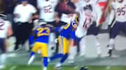 Jalen Ramsey body slams Allen Robinsson on Sunday night.