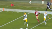 George Kittle's 61-yard touchdown extends 49ers lead over the Packers on Sunday.