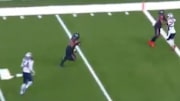 Darren Fells' second quarter touchdown gives Texans a 14-3 lead over the Patriots on Sunday.