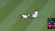 Kevin Kiermaier was gifted a home run, thanks to a collision in the Cleveland Indians outfield.