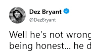 Dez Bryant came to the defense of former teammate Cole Beasley.