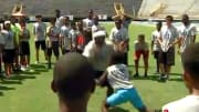 Tarik Cohen hurdled a child at his football camp